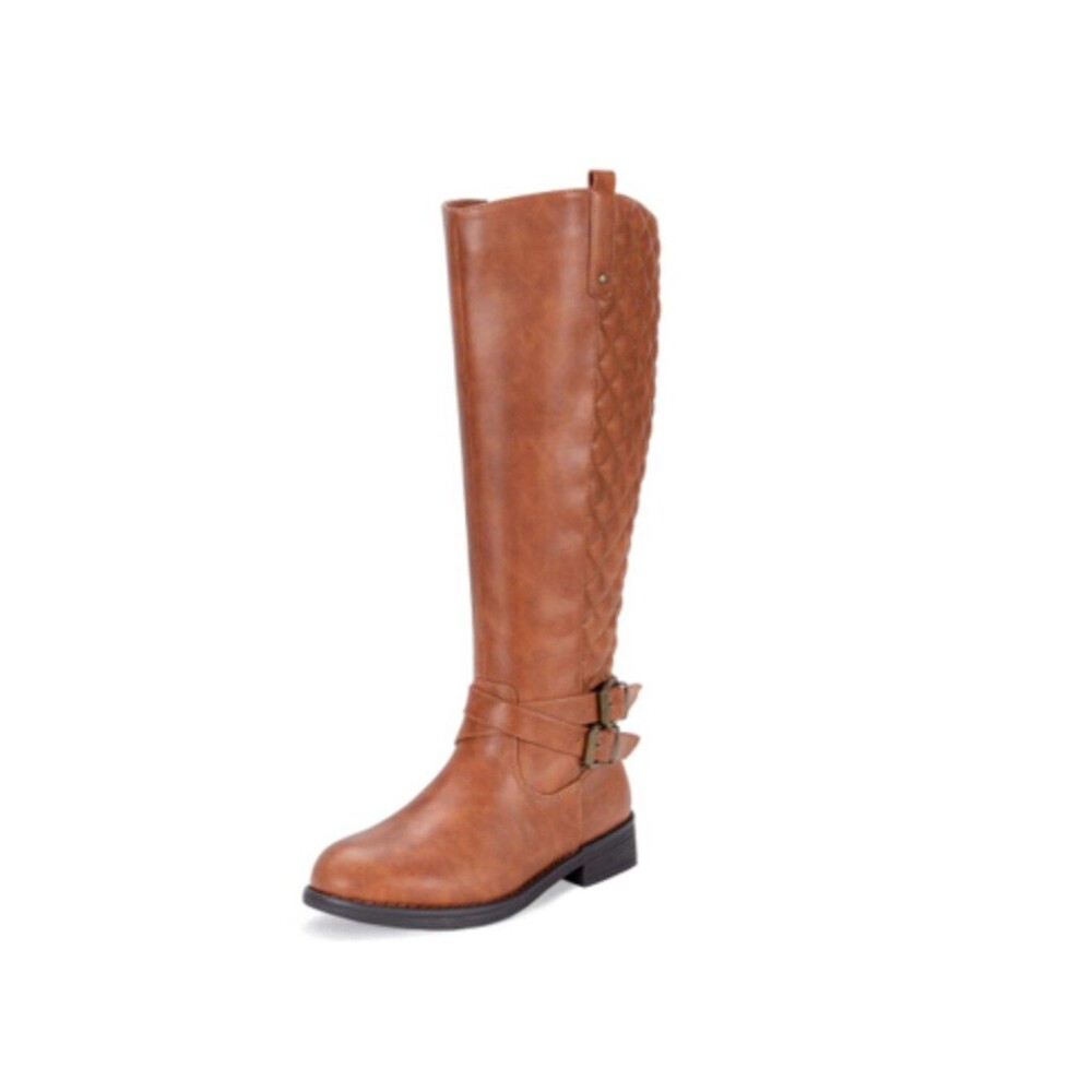 Women's Size 8W Knee High Boots Wide Calf Brown